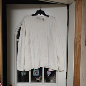 Alfred Dunner Cream Colored Soft Sweater Size Women's 3X Worn 1 Time